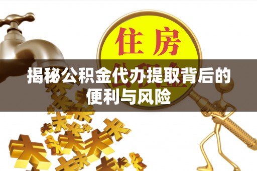 永宁揭秘公积金代办提取背后的便利与风险