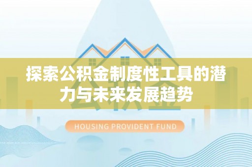 永宁探索公积金制度性工具的潜力与未来发展趋势
