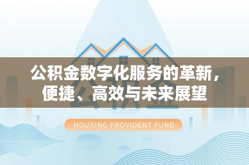 永宁公积金数字化服务的革新，便捷、高效与未来展望