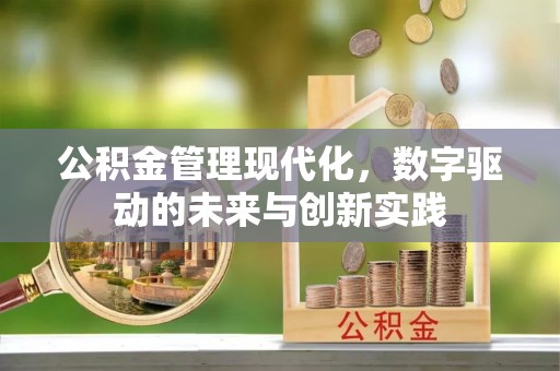 永宁公积金管理现代化，数字驱动的未来与创新实践
